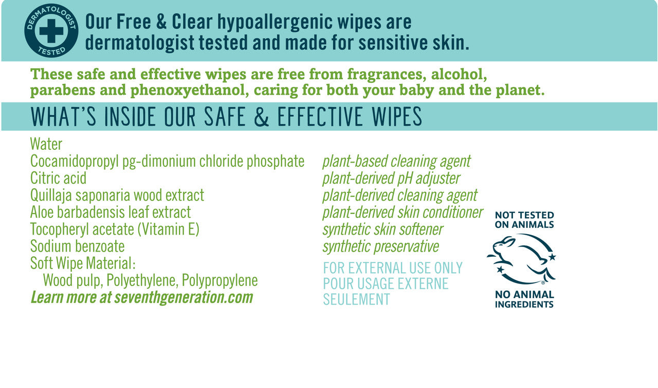 Seventh Generation F&C Baby Wipe Wdgt (12x64CNT )-10
