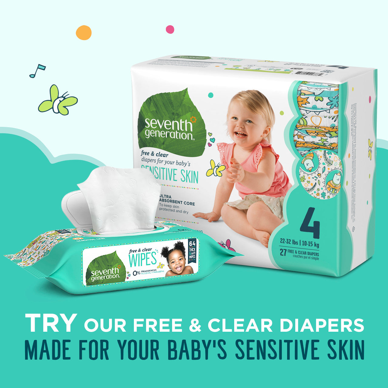 Seventh Generation F&C Baby Wipe Refil (3x256 CT)-9